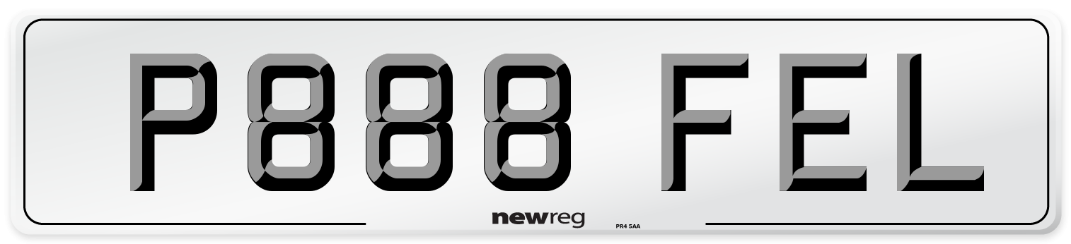 P888 FEL Number Plate from New Reg